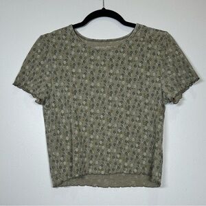 American Eagle Outfitters Green and Gray Short Sleeve Tee. Size L. Cotta…